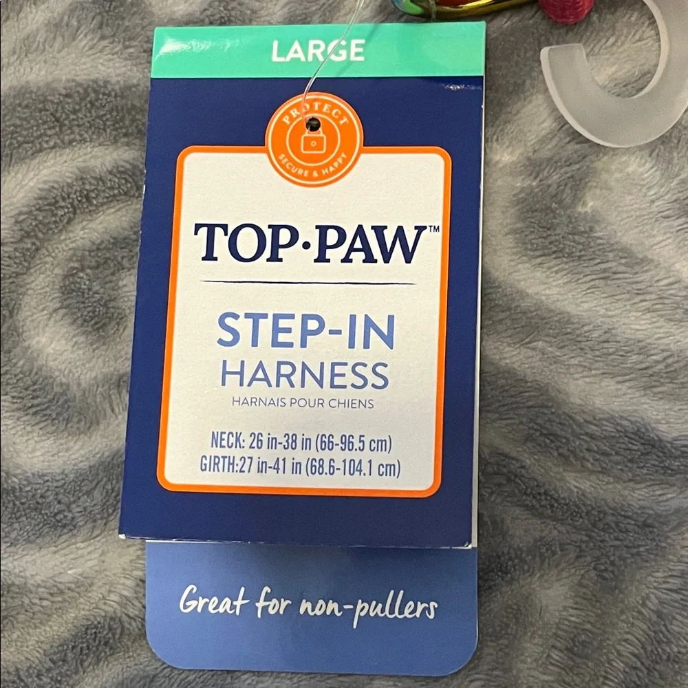 Dog Step-In Harness by Top Paw in ombré pink & orange NWT
